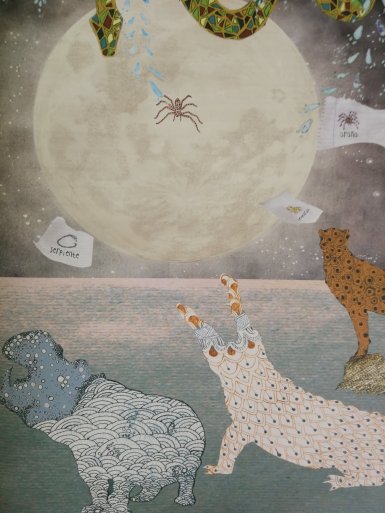 ilustraciones de Mar Azabal en el libro Ayobami y el nombre de los animales